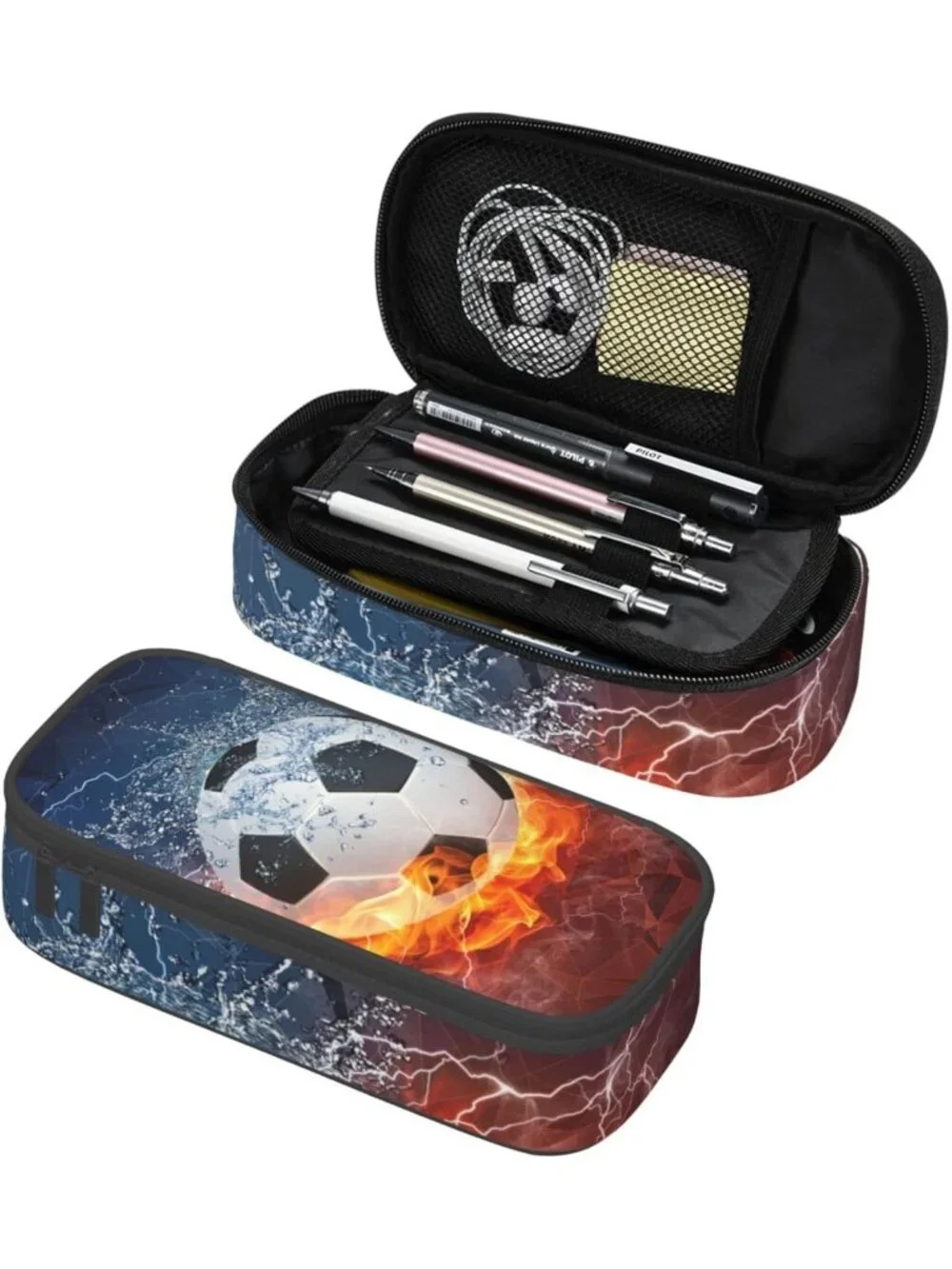 Soccer Pencil Case for Boys & Teens - Large Capacity Sports Organizer Pouch